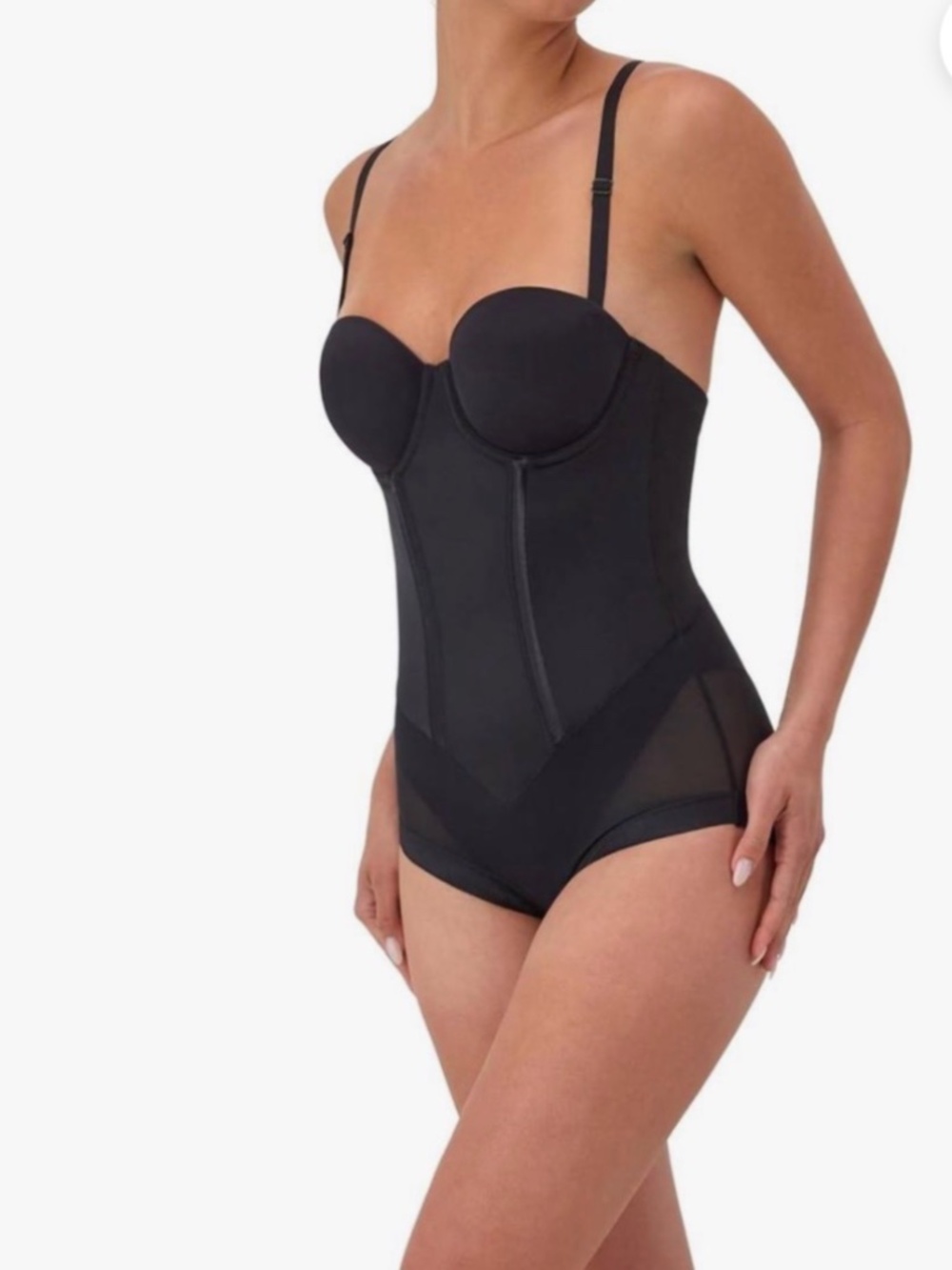 Maidenform Strapless Black Body Shaper, 34DD - NWT
